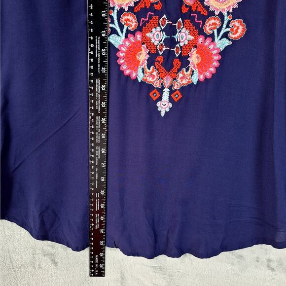 Womens Top Large Boho Peasant Embroidered Floral Cottagecore‎ Hippie Festival - Picture 6 of 8
